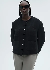 Tweed jacket with jewel buttons