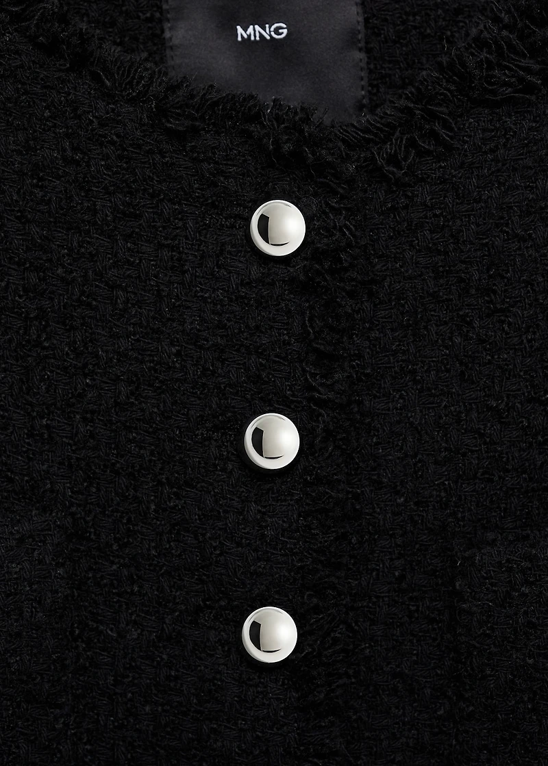 Tweed jacket with jewel buttons