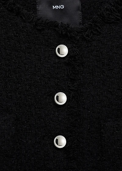 Tweed jacket with jewel buttons