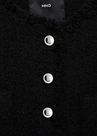 Tweed jacket with jewel buttons