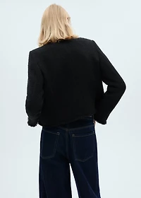 Tweed jacket with jewel buttons