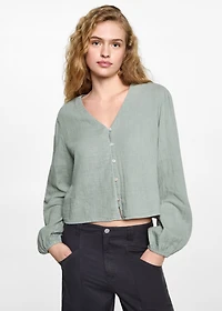 Puffed sleeves blouse