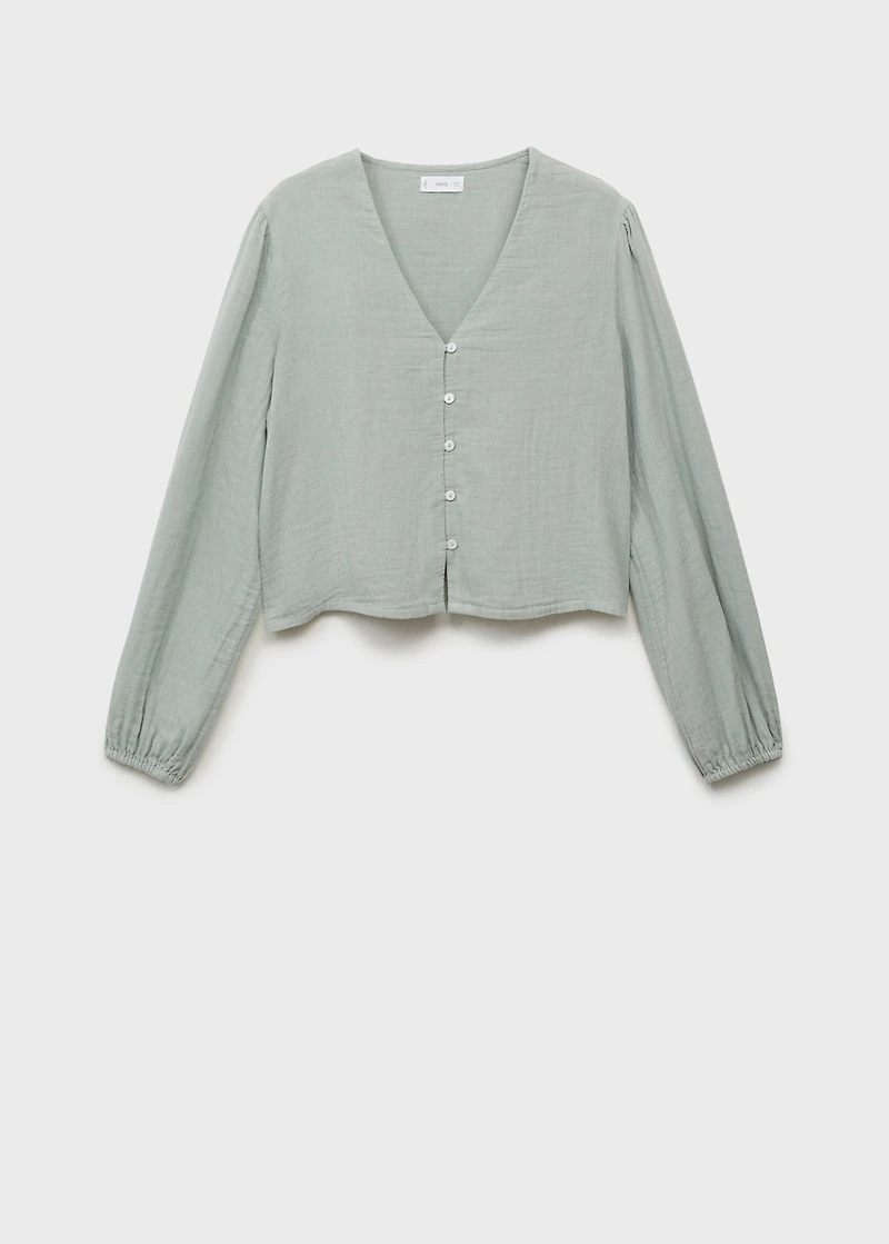 Puffed sleeves blouse