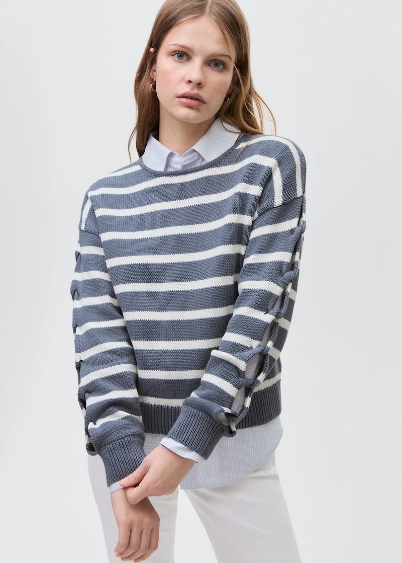 Knit striped sweater