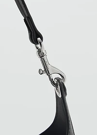 Shopper bag with metallic detail