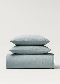 Cotton percale waffle duvet cover for 150/160 cm bed