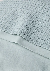 Cotton percale waffle pillowcase 45x110 cm