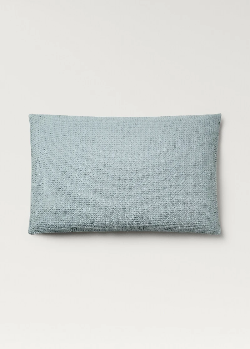 Two cotton waffle percale pillowcases 50x75 cm