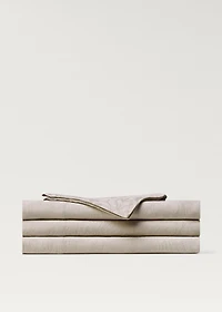 Floral jacquard cotton tablecloth for 8 to 10 diners