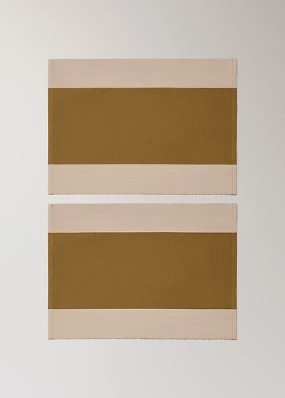 Cotton yarn-dyed striped placemat