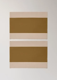 Cotton yarn-dyed striped placemat