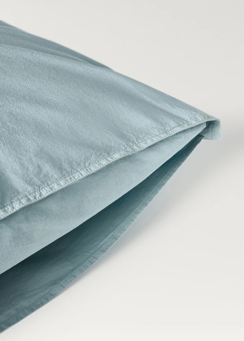 Children's washed cotton double-stitched pillowcase 60x60 cm