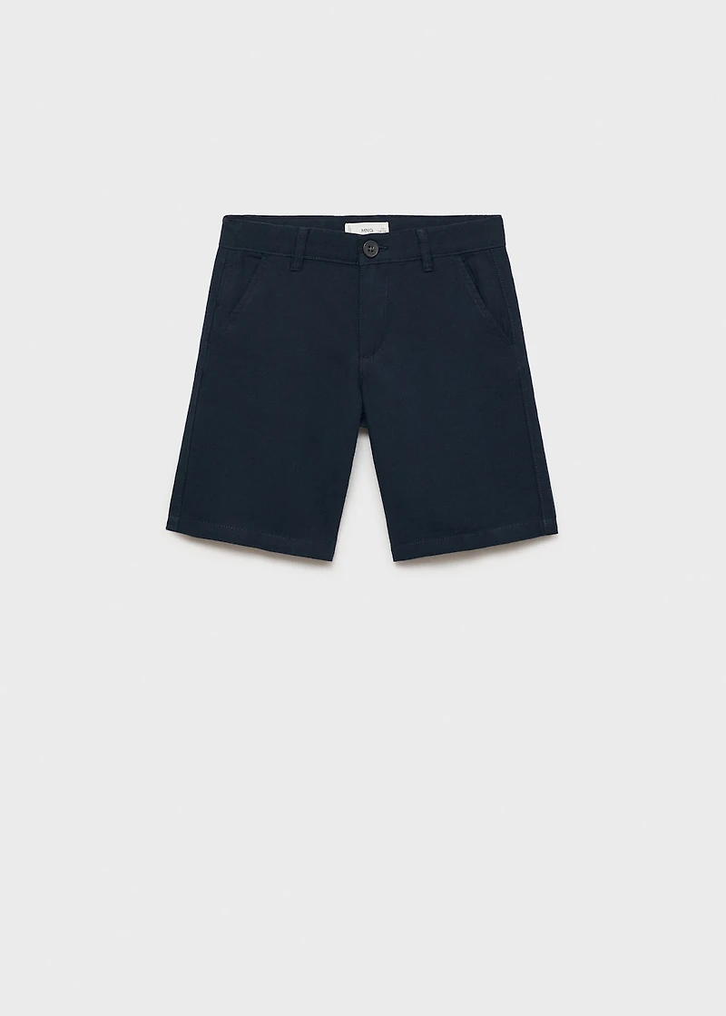 Linen chino Bermuda shorts