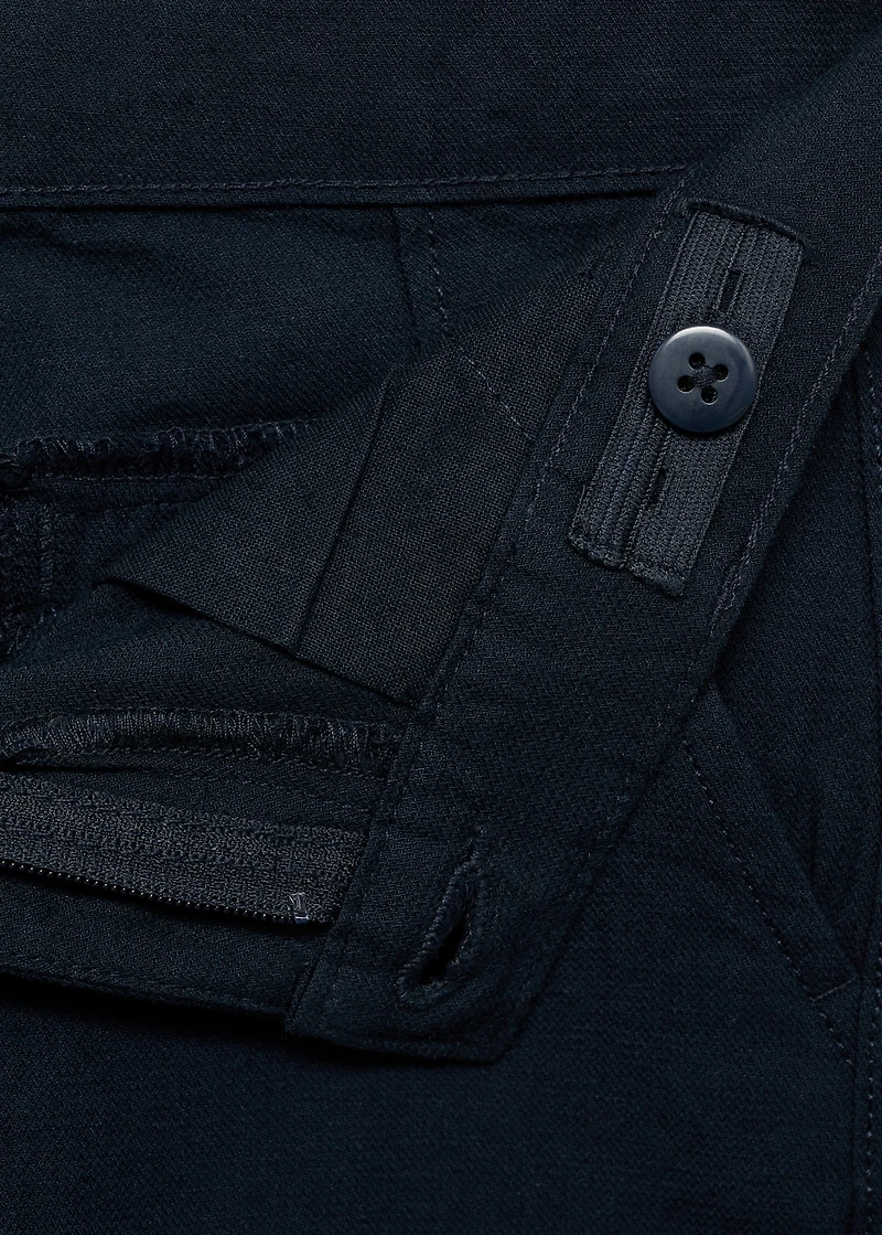 Linen chino Bermuda shorts