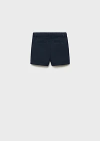 Linen-cotton blend Bermuda short