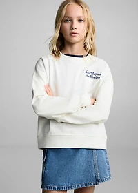Message cotton sweatshirt