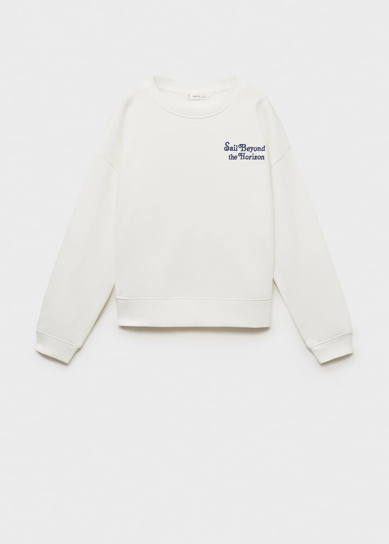 Message cotton sweatshirt