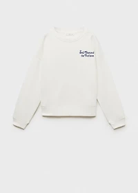 Message cotton sweatshirt