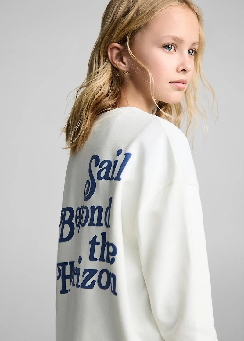 Message cotton sweatshirt