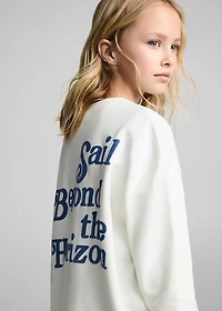 Message cotton sweatshirt