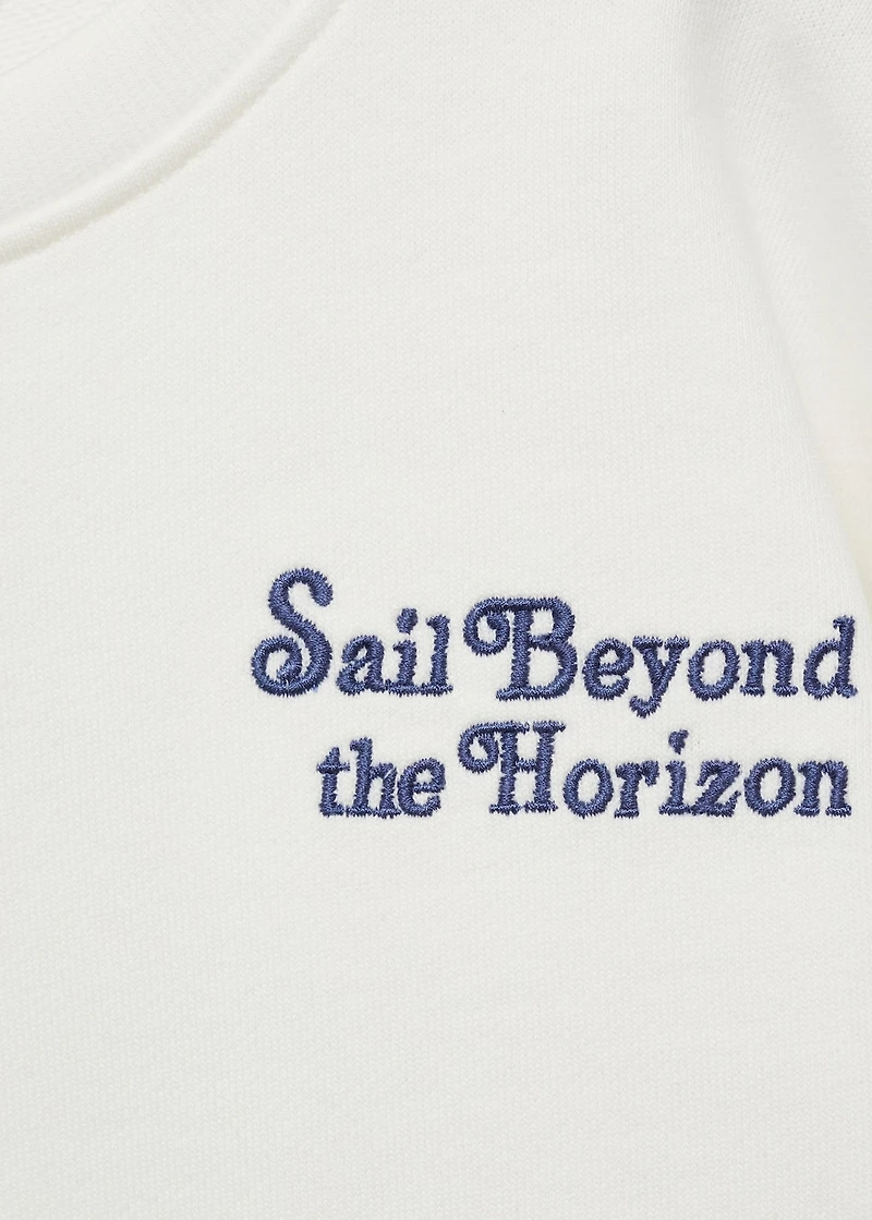 Message cotton sweatshirt