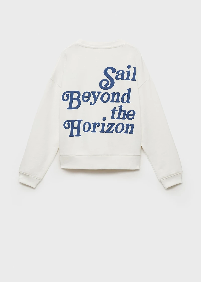 Message cotton sweatshirt