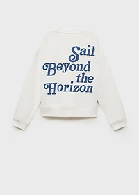 Message cotton sweatshirt
