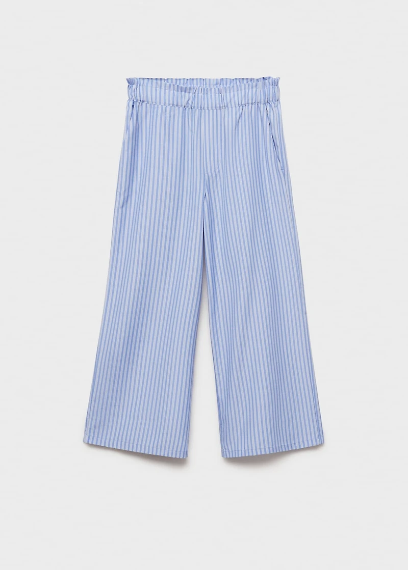 Striped cotton trousers