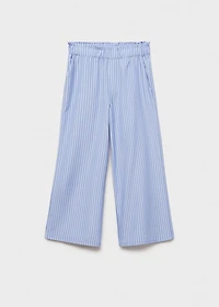 Striped cotton trousers