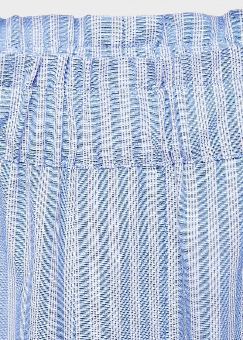 Striped cotton trousers