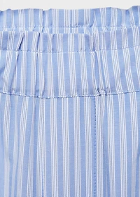 Striped cotton trousers