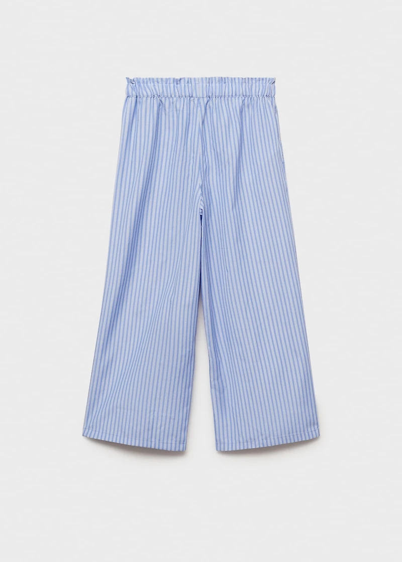 Striped cotton trousers