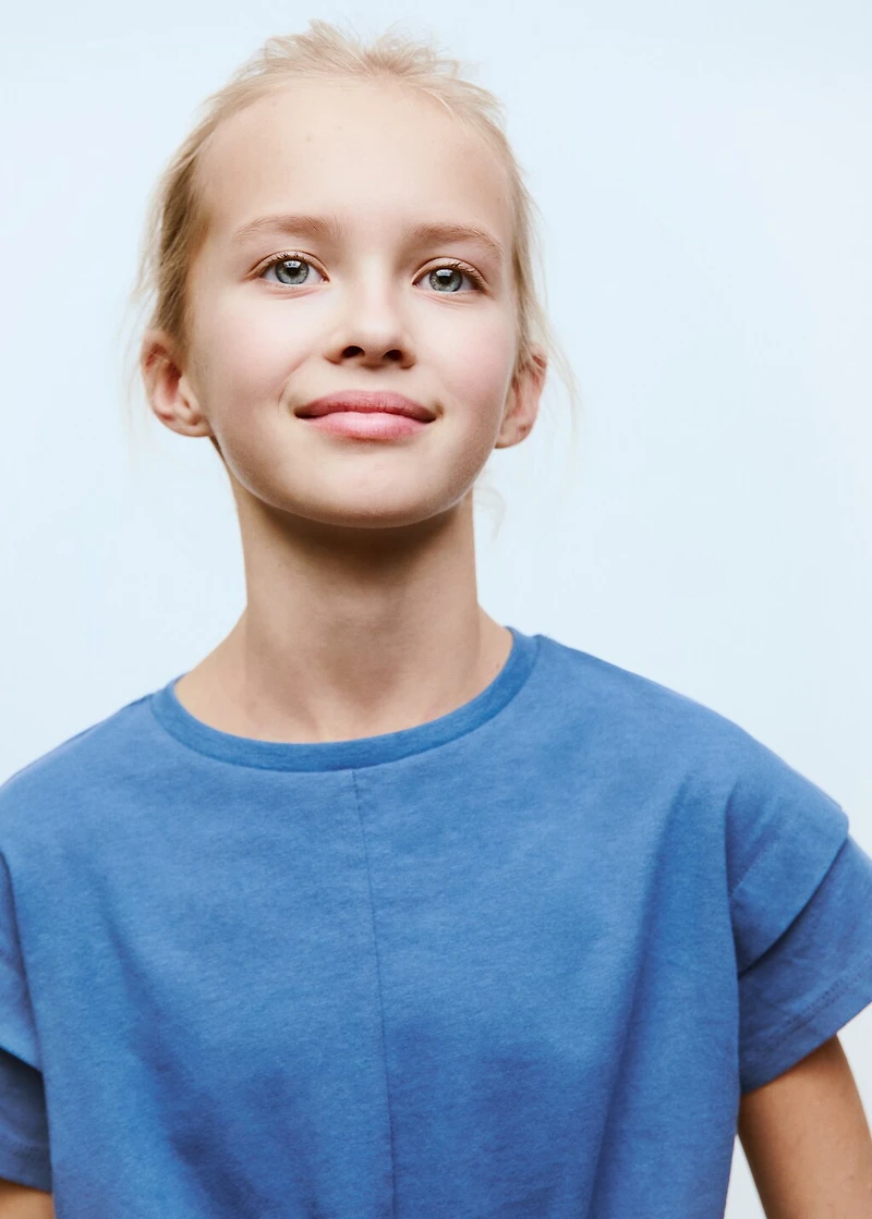 Cotton t-shirt with knot detail