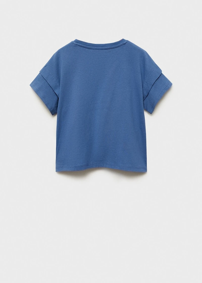 Cotton t-shirt with knot detail