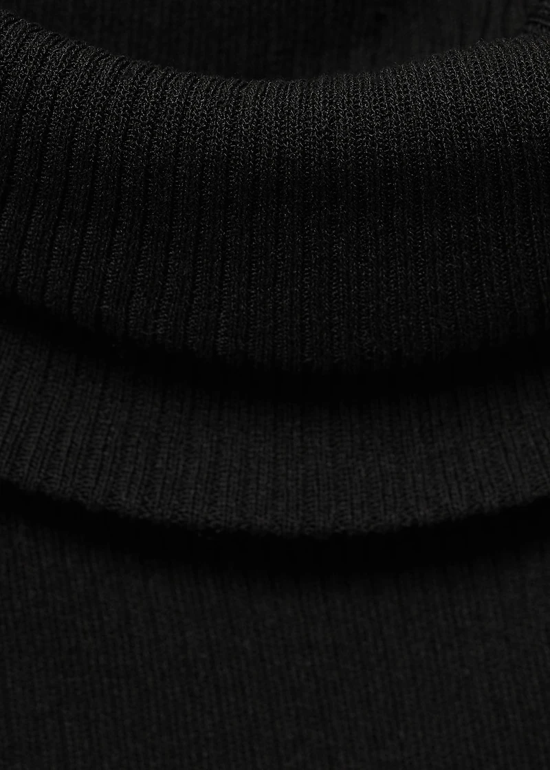 Off-the-shoulder dress combined fabric