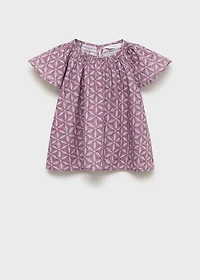 Printed cotton blouse