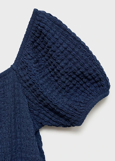 Textured long jumpsuit