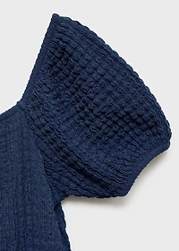 Textured long jumpsuit