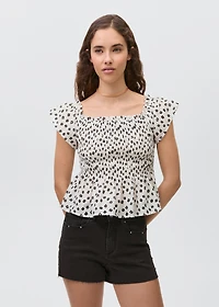 Ruffles printed blouse