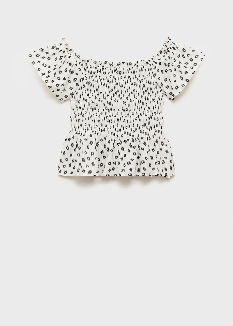 Ruffles printed blouse