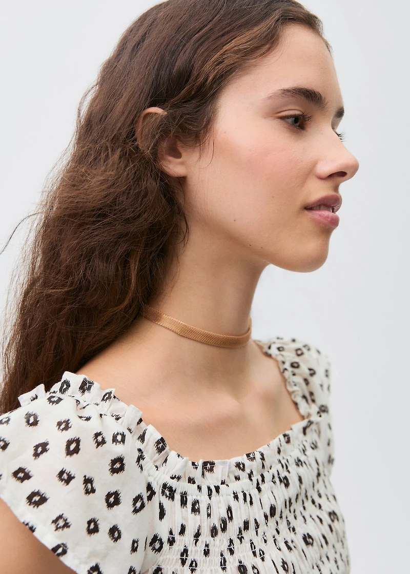 Ruffles printed blouse