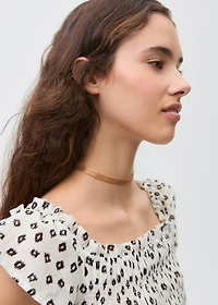 Ruffles printed blouse