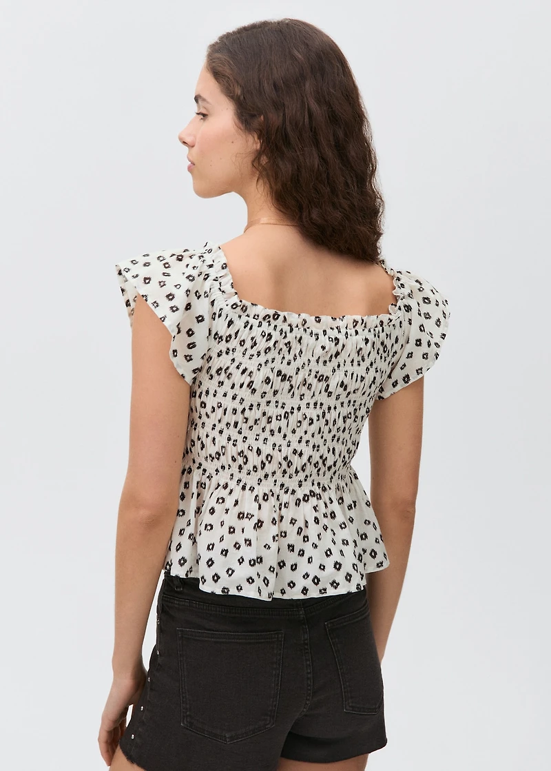Ruffles printed blouse