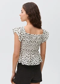 Ruffles printed blouse