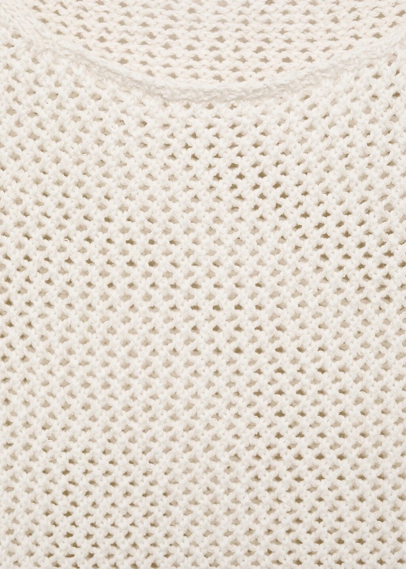 Knitted top with contrast details