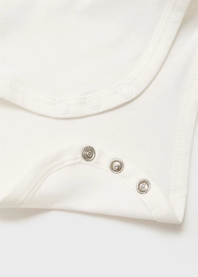 Cotton bodysuit with Peter Pan collar