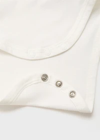 Cotton bodysuit with Peter Pan collar