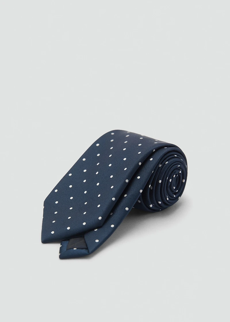 Polka-dot patterned tie