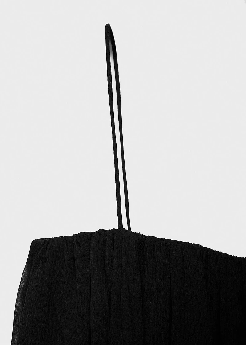 Gathered balloon dress