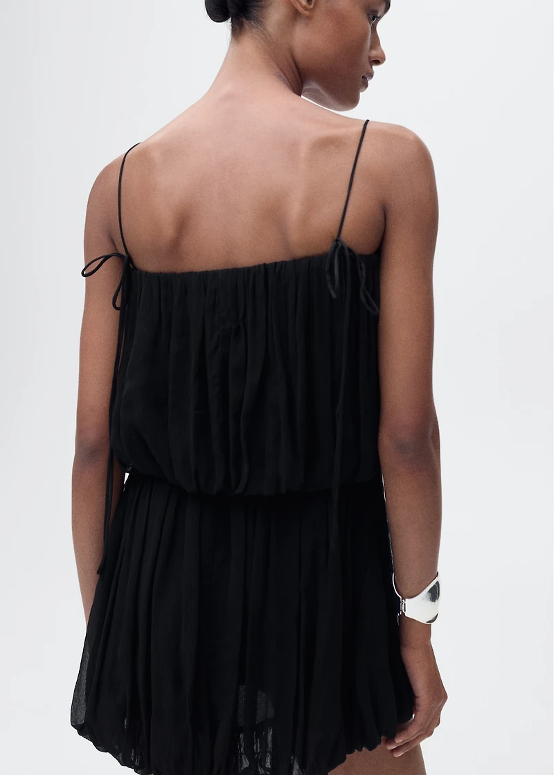 Gathered balloon dress